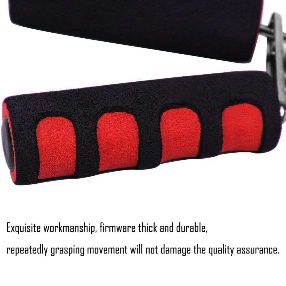 1-Pack Foam Hand Gripper with 55LB Strength, Ergonomic Non-Slip Grip & Springs - Red/Blue for Home Gym, CrossFit, Wrist & Arm Strength Training, Hand Grip Strengthener