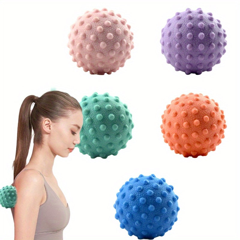 Yoga Fitness Roller, Manual Yoga Massage Ball for Full Body Trigger Point Care, Suitable for Home Gym, Muscle Relaxation in Pink, Purple, Blue, Green