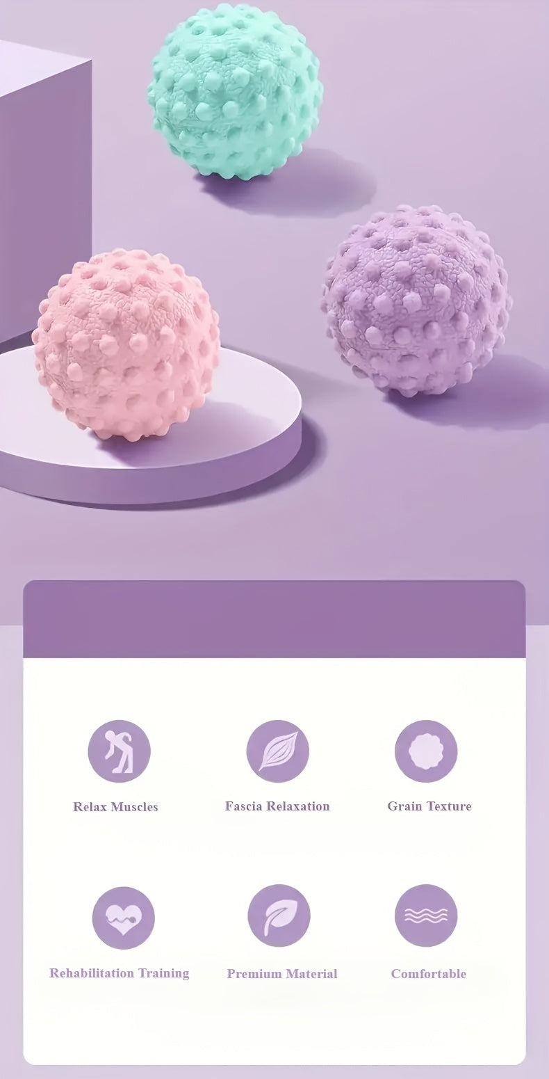 Fascia Ball, Raised Point Massage Ball, TPR Yoga Ball, Waist Back, Foot Massage Ball, Suitable for Home Gym