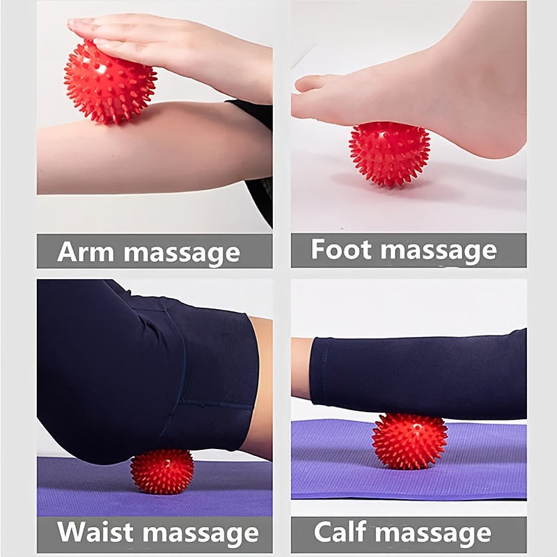 Colorful PVC Spiky Massage Balls for Deep Tissue Massage: Stress, and Muscle Soreness - Hard and Durable