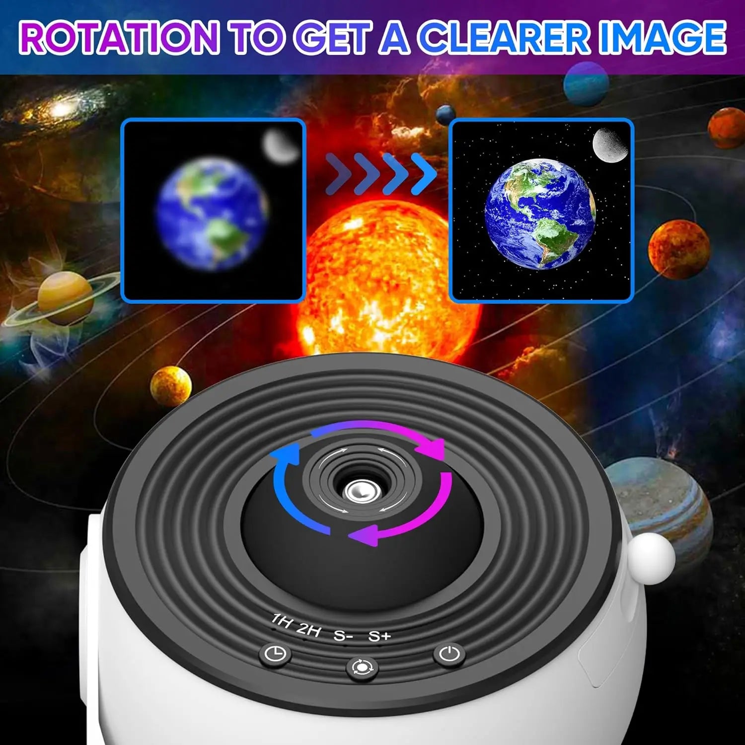 Galaxy Projector for Bedroom 13 Film Discs HD Image Star Projector Night Light 360° Rotating Children's Planetarium Projector
