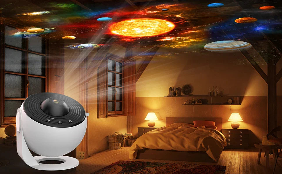 Galaxy Projector for Bedroom 13 Film Discs HD Image Star Projector Night Light 360° Rotating Children's Planetarium Projector