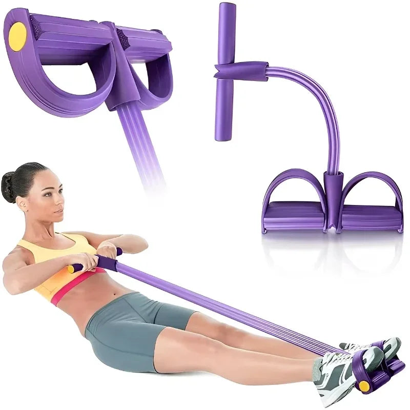 6-Tube Yoga Exercise Band Pedal Puller Band Elastic Pull Rope Flexipull Weerstandstrainer Resistance Bands for Abdomen Wais H4R6