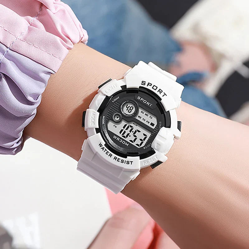 MAYZHISU Kids Digital Watches Fashion Student Sports Watch Luminous Alarm Clock Multifunctional Electronic Watch for man Gift