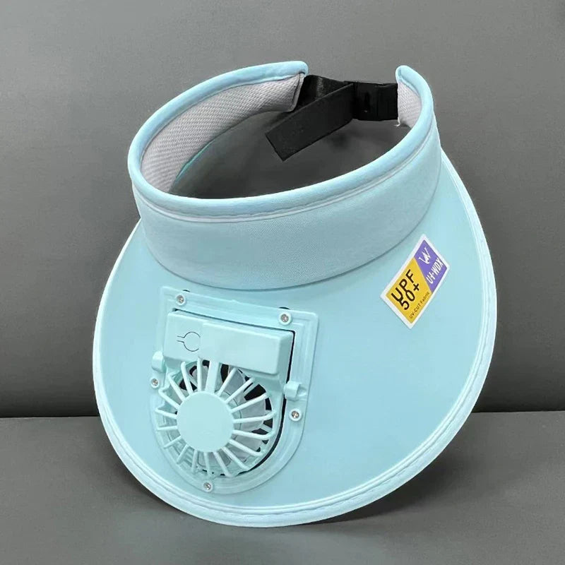 Breathable Cooling Fan Hat Sunscreen Fan Sun Visor Hat Fishing Hat Cooling Peaked Cap Hat Usb Charging Hat Fan For Sport Sunhat