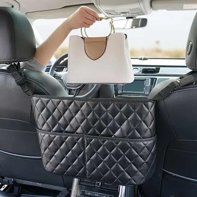 1pc Car Seat Back Organizer Large Capacity Armrest Storage Box