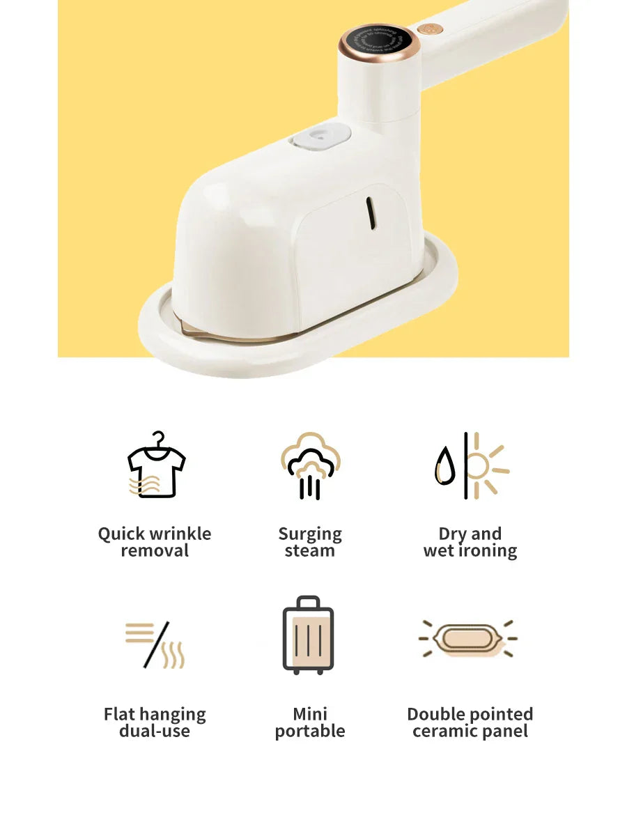 Electric Iron Handheld Hanging Ironing Machine Household Ironing Machine Mini Travel Folding Wet and Dry Dual Use Steam Iron