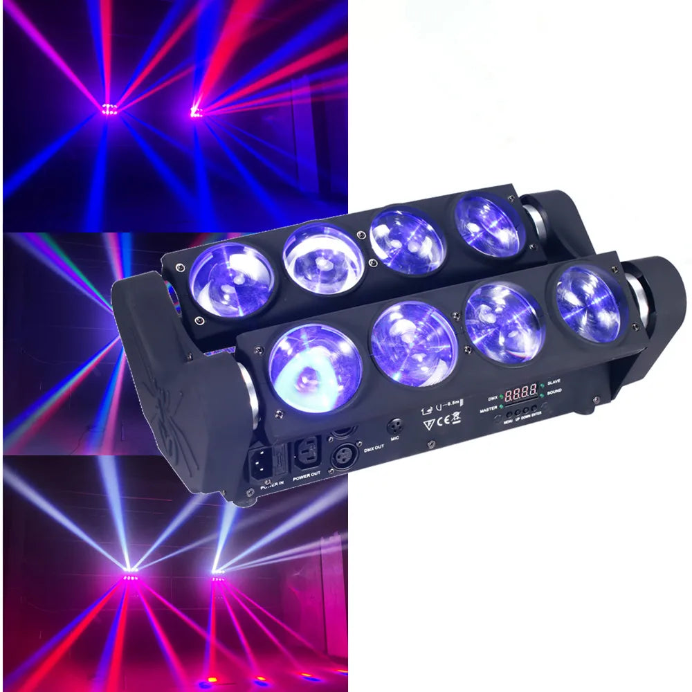 Led 8x15W 4in1 Spider Light  RGBW Party  DJ  Beam Wash Moving Head  DMX Controll Stage Effect