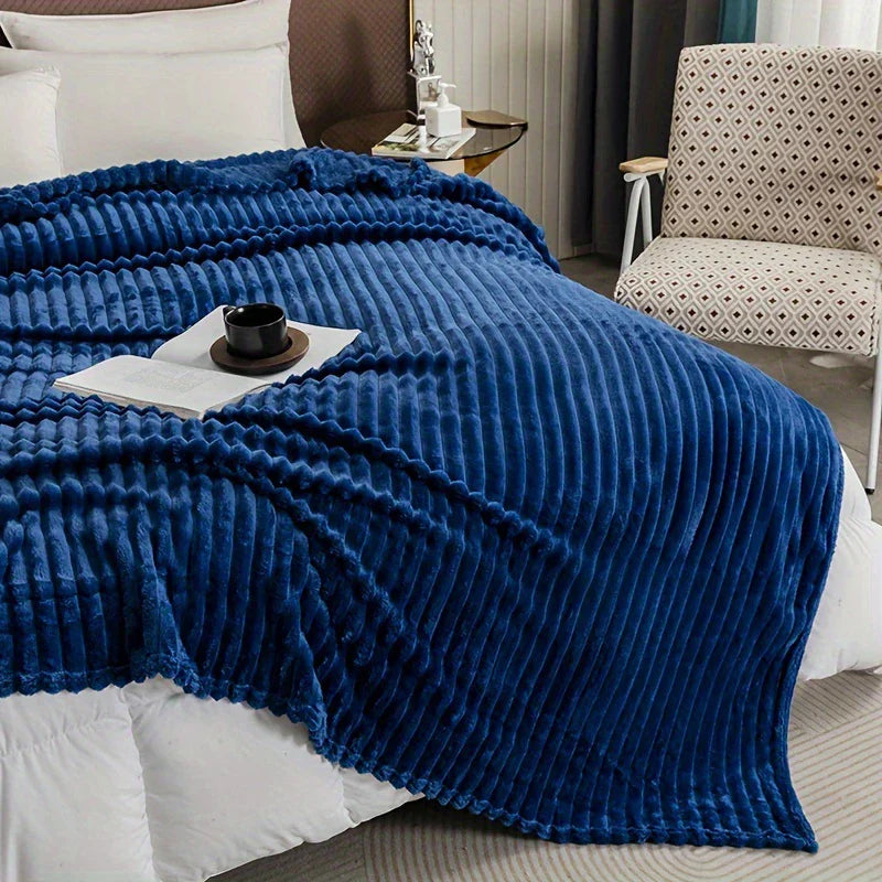 Imitation Rabbit Velvet Autumn Warm Bed Blanket or Blanket and Pillowcase Soft Warmth Winter Sofa Blankets for Throw Lap Blanket