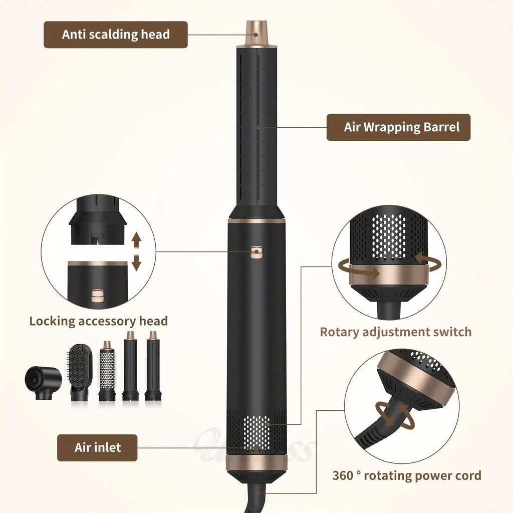 5 in 1 Multifunction Air Styler, Hot Air Brush, Hair Dryer Brush, Thermal Brush Magic Styler, Hair Dryer Brush