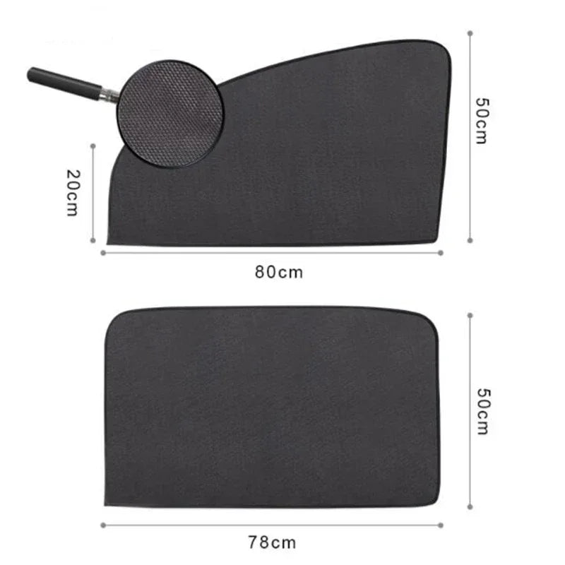 Magnetic Car Sun Shade UV Protection Car Curtain Car Window Sunshade Side Window Summer Protection Window Film Mesh Sun Visor