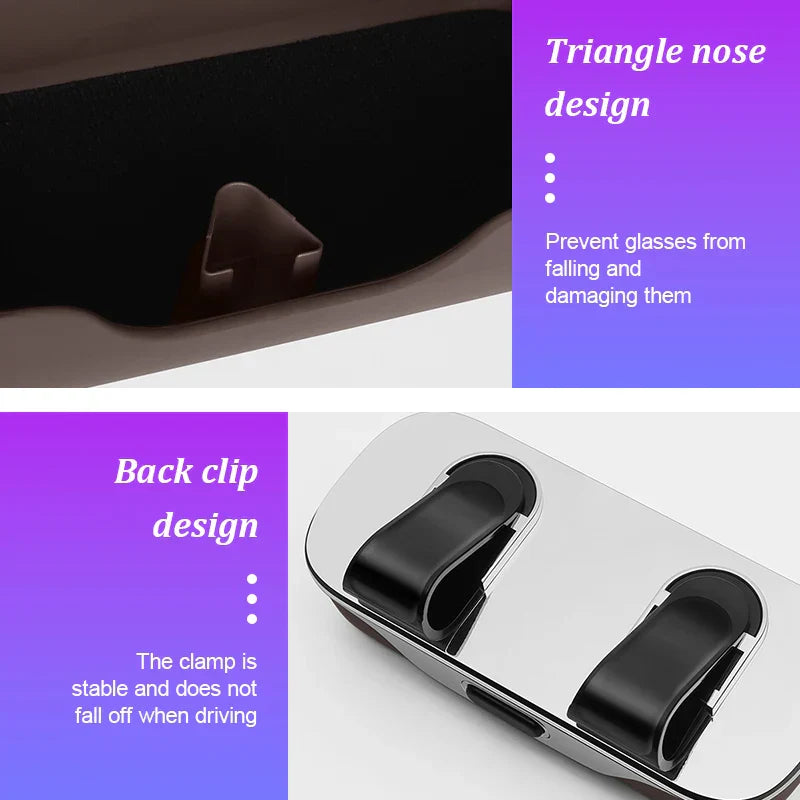 Car Glasses Box For Changan UNIK UNIV UNIT CS75 PLUS CS95 CS35 PLUS Alsvin CS55 Auto Sun Visor Eyeglass Case Sunglasses Holder