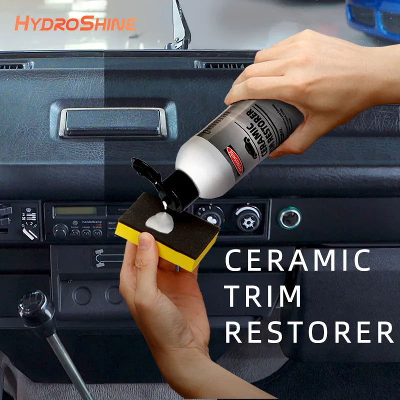Hydroshine Ceramic Trim Restorer Gel Plastic Vinyl Plastic Rubber Dressing Interior Detailer Leather Care Protect Car Care