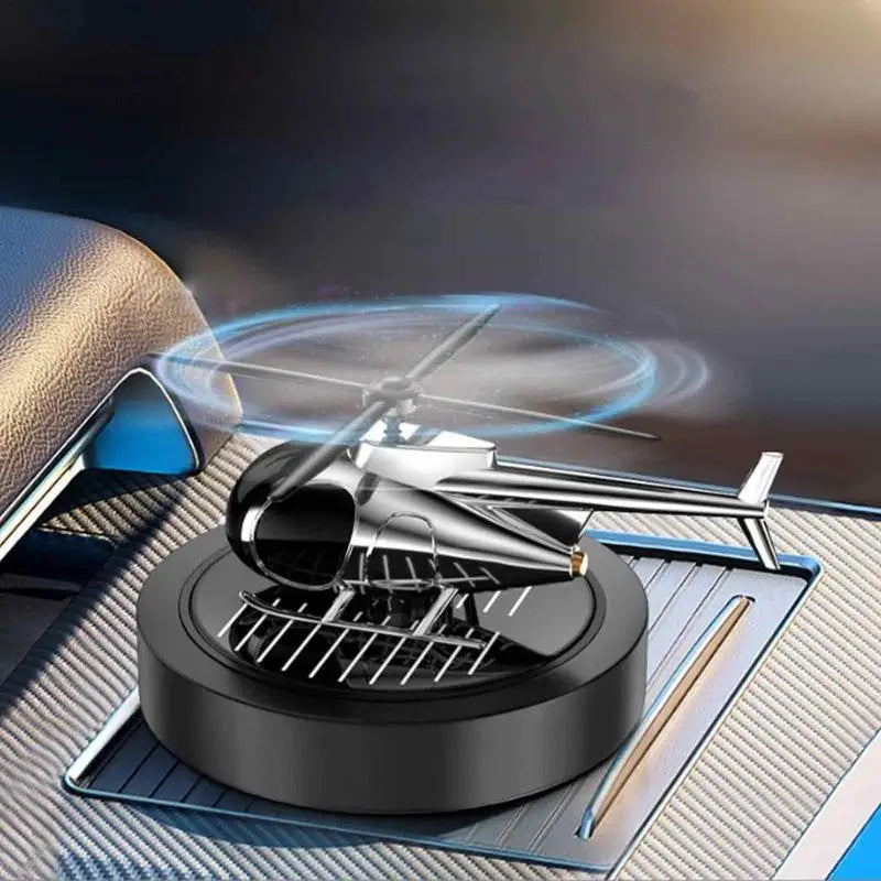 Solar Powered Rotating Helicopter Air Freshener Decoration Accessories Fragrance Diffuser Perfume Odorless Car Ornaments