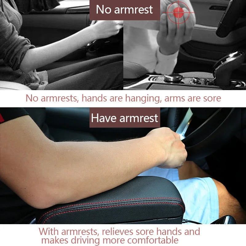 Car Armrest Box Elbow Support Adjustable Car Seat Gap Organizer Arm Rest Box for Cars Auto Accessories Armrest Cushion Universal