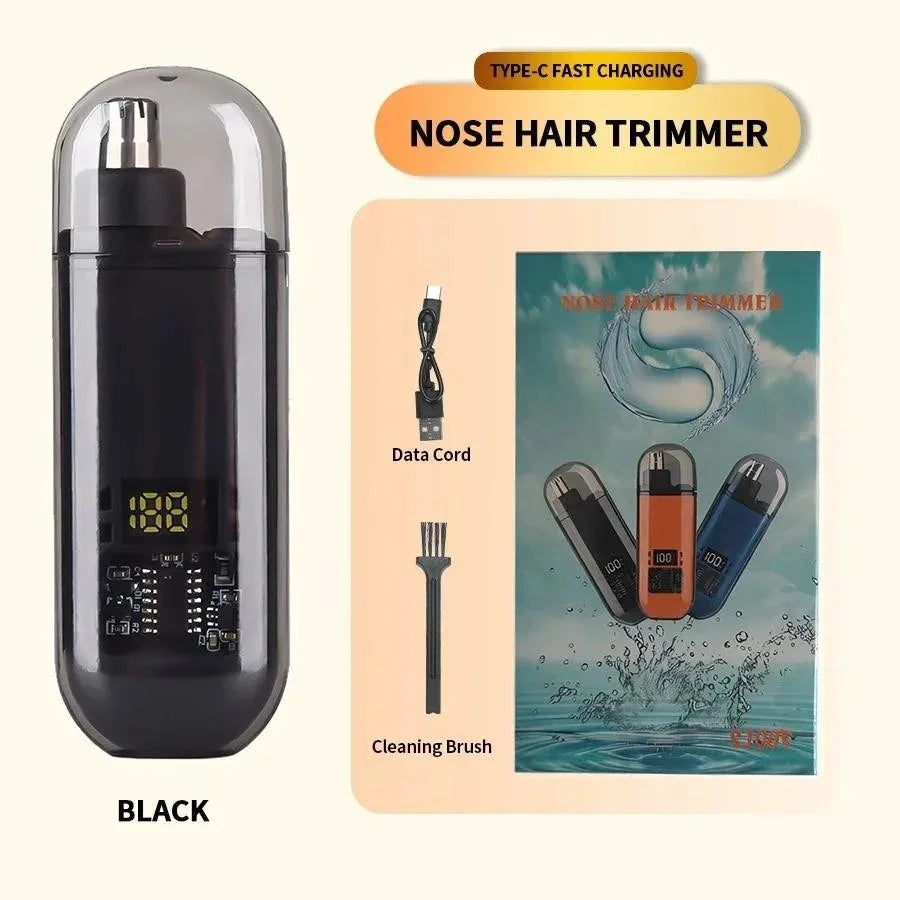 Rechargeable Nose Hair Trimmer Clipper USB Charging Dual-Edge Blades Electric Portable Men Mini Nose Hair Trimmer Face Care Kit