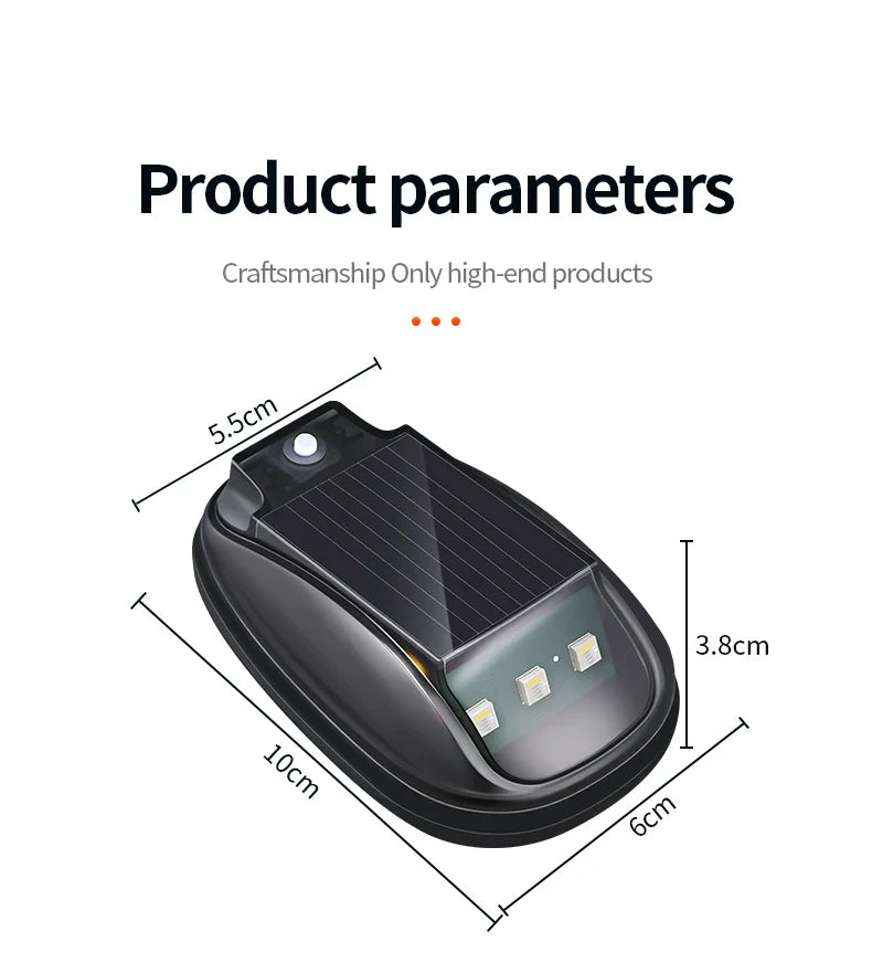 Solar Car Roof Strobe Light With Remote Control Cab Signal Lamp Wireless No Punch LED Truck Pickup Truck Roof Warning Lights