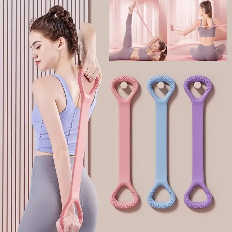 Stretch Strap Yoga 8-figure Tensioner Yoga Tool Open Back Practice Shoulder Yoga Stretching Belt Elastic Stretch Band Workout