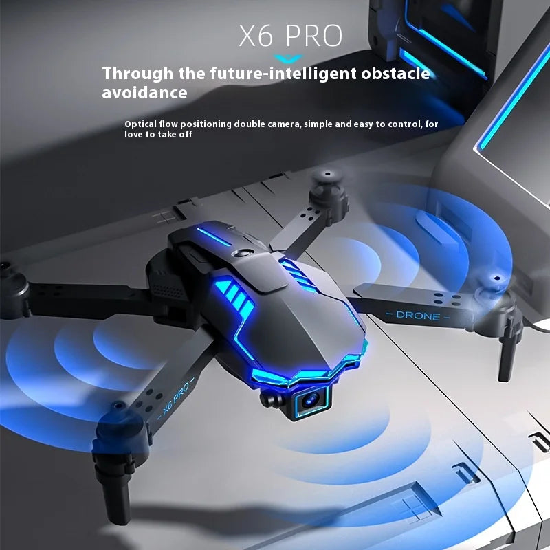 X6  Professional Drone Dual 4k High-Definition Gps, Three-Sided Obstacle Avoidance, Foldable Remote Control Quadcopter