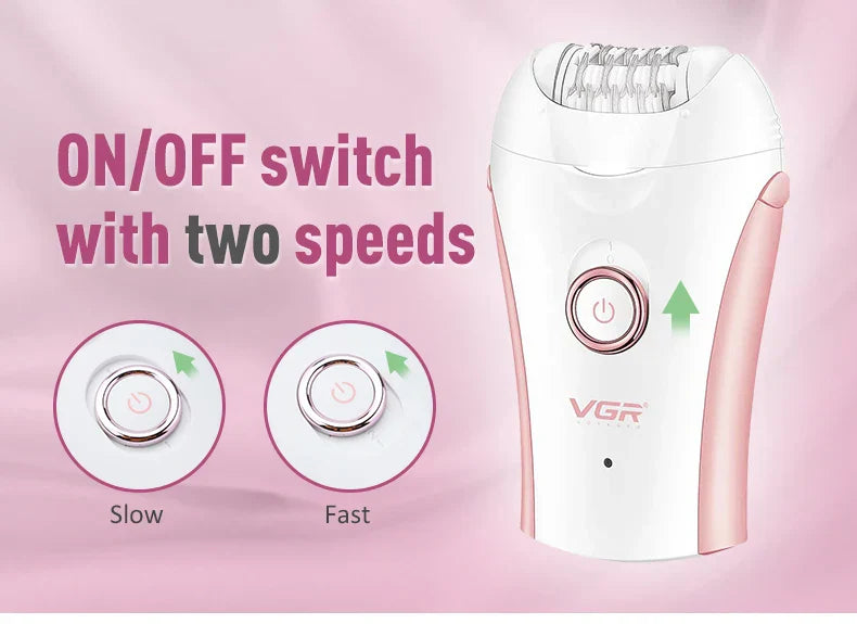VGR 705 Epilator Professional Epilator Hair Remover Rechargeable Hair Remover Women Hair Remover Portable Electric Epilator