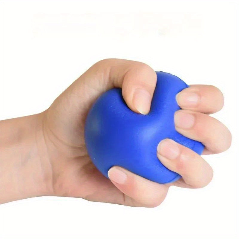 1pc Silicone High-Elastic Grip Ball - Blue Finger Strengthening & Muscle Training Exerciser, Hand Massage Squeeze for Improved Dexterity and Flexibilit